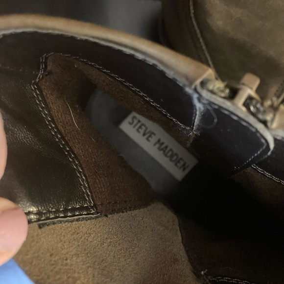 Steve Madden Suede Zip Ankle Boots 8.5 Boho Chic fall staple moto everyday - Picture 6 of 6